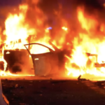 3 California Highway Patrol officers injured in fiery freeway crash