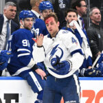 Lightning's Jan Rutta bloodied during fight, Maple Leafs blank Tampa Bay in Game 1