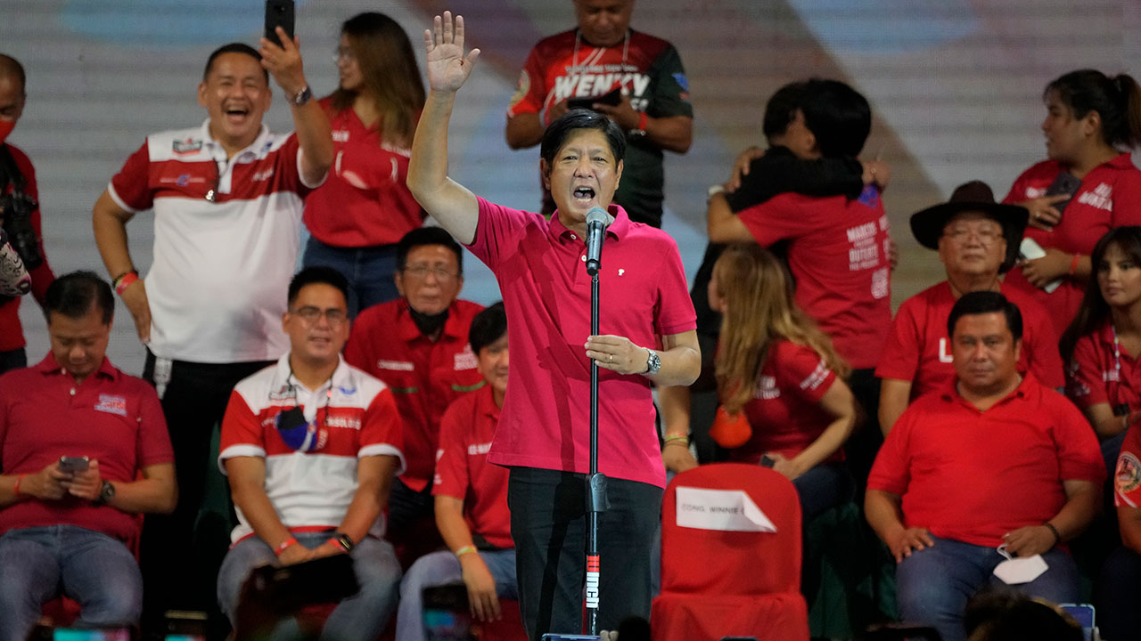 Philippine election narrows to Marcos Jr., rights defender