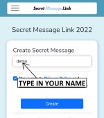 how to create secret message link Step 2