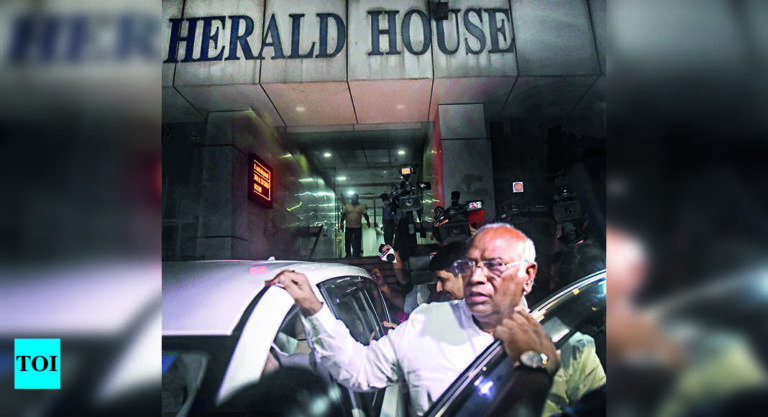 Enforcement Directorate quizzes Kharge amid protests in Parliament, outside | India News